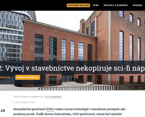 ENG2: Vývoj v stavebníctve nekopíruje sci-fi nápady